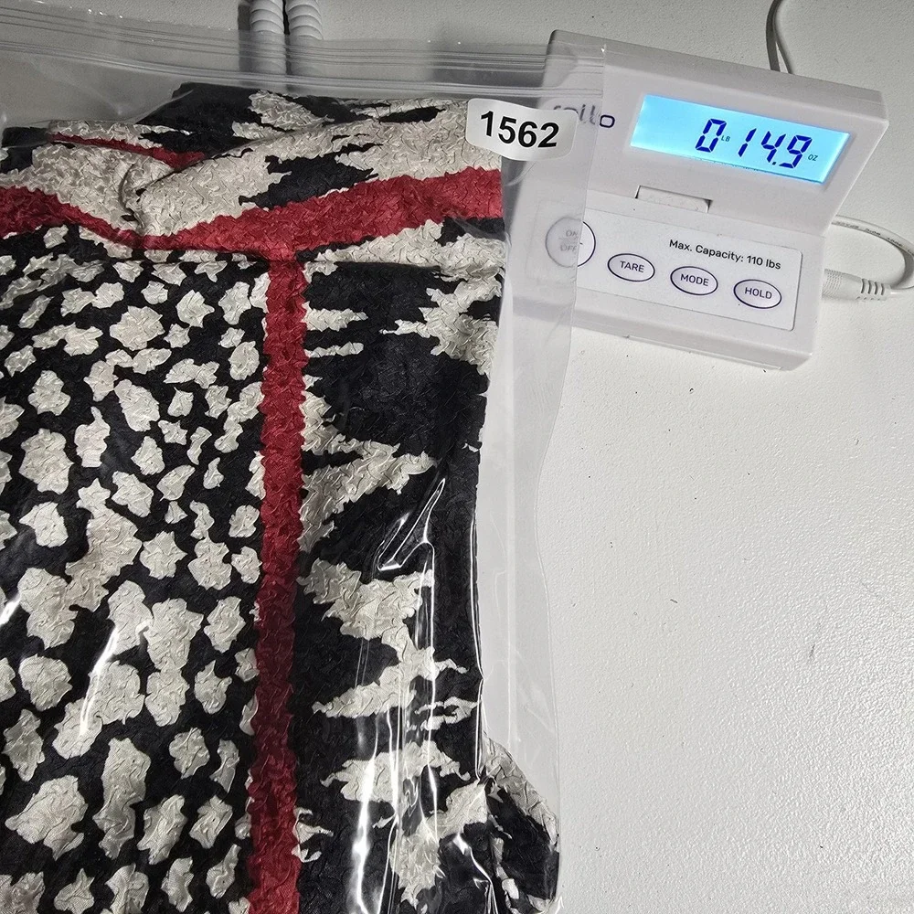 Chico's Travelers Jacket Womens 4 (20) Black Reversible Crushed Patchwork Cardi - Picture 10 of 10